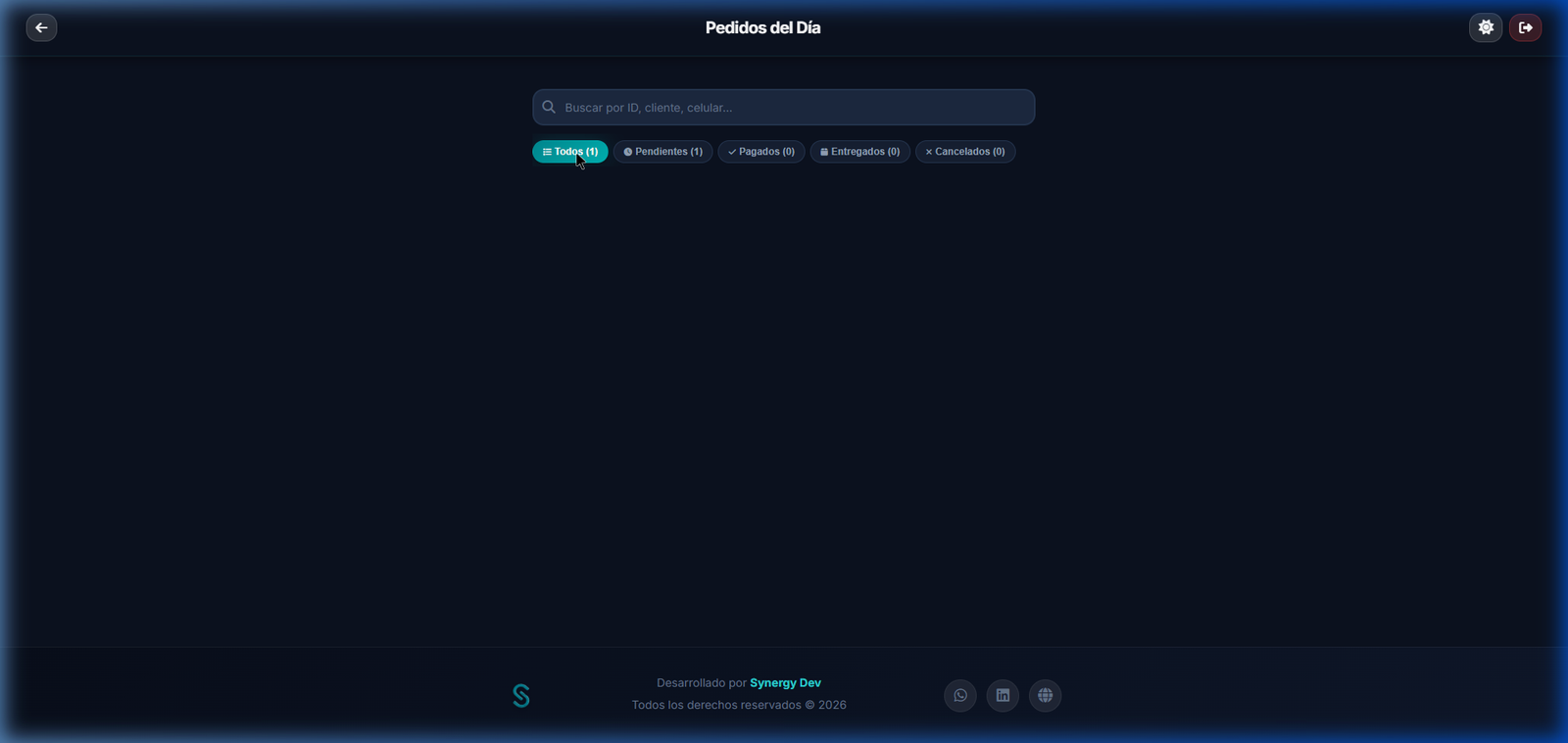 Lista de pedidos